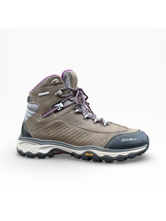 Eddie Bauer Shoes - Eddie Bauer Lukla Pro Vibram Hiking Boots Gray Purple High Top size 9.5